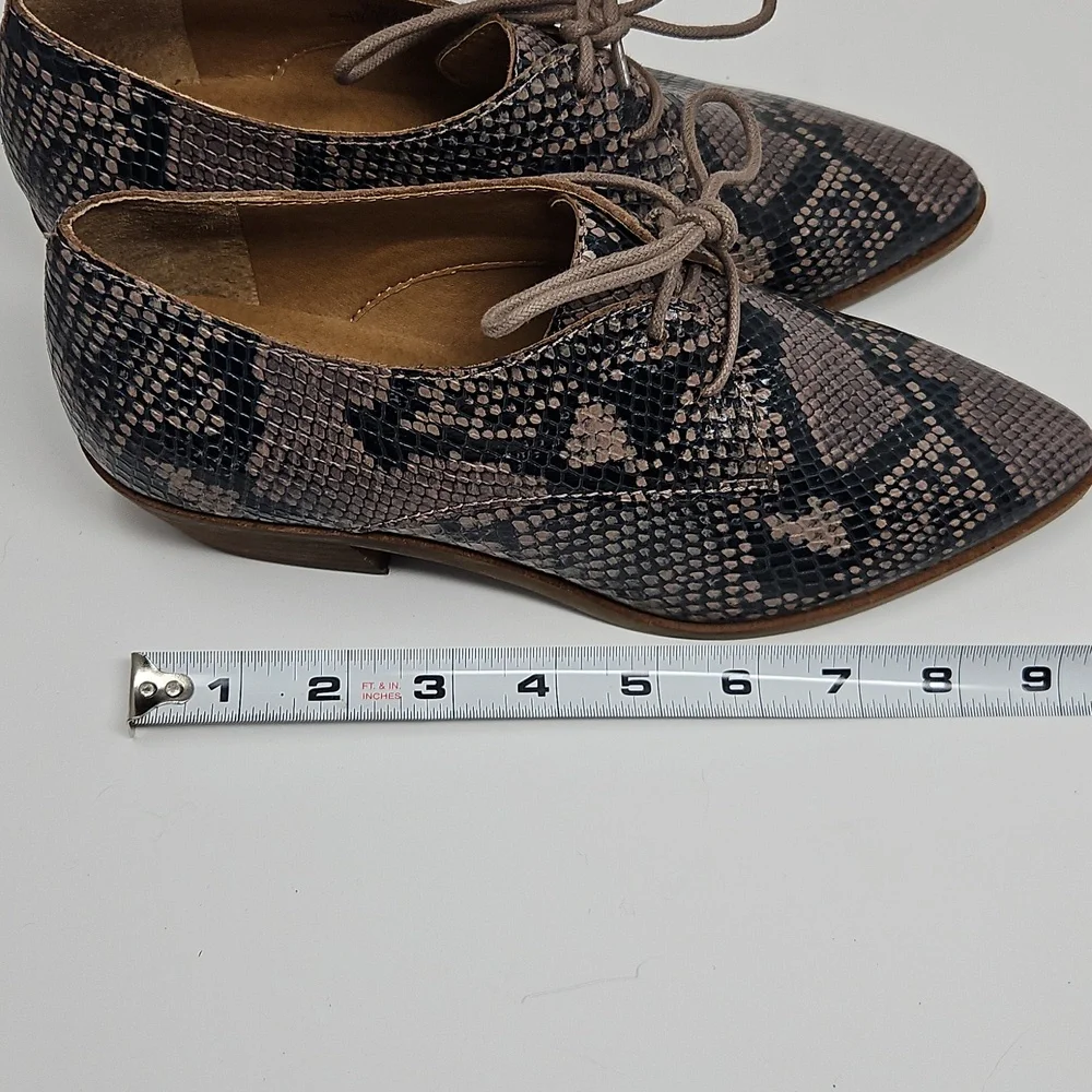 Lucky Brand Erreka Snakeskin Lace-Up Derby Oxfords Womans 7M - Picture 10 of 11